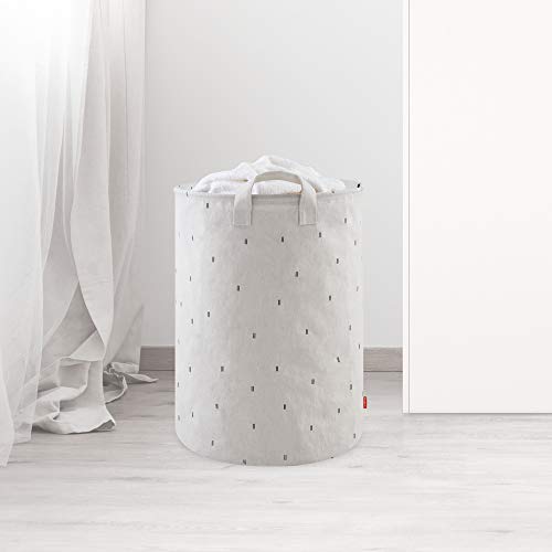 Panier à linge multifonctionnel blanc 70L avec poignées Rayen - 5