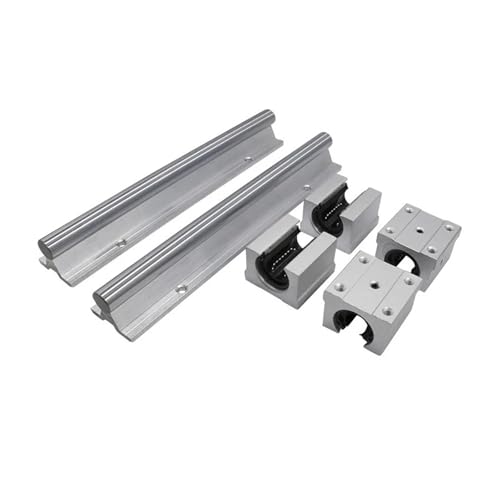 Guías lineales R20 de 800mm con 4 rodamientos R20UU y 16 deslizadores para proyectos CNC precisos