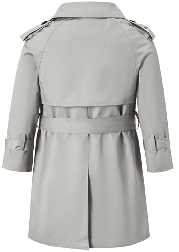 Image of Betusline Boys Waterproof Trench Coat Double Breasted Classic Belted Outwear Jacket Dress Coats