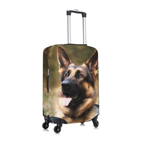 Travel Luggage Cover Elastic Anti-Scratch Suitcase Protector Washable Travel Suitcase Cover Animal German Shepherd Luggage Protector Fits 18-32 Inch Suitcase3