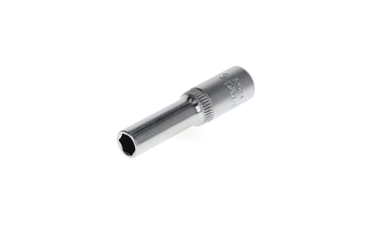 GEDORE red Long socket, 1/4" 6.3 mm drive, hexagonal, 6 mm AF, R41000609, Steel