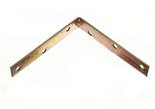 Renfort d'angle en acier zingué jaune 150mm pour charpente - Lot de 8 rails de fixation