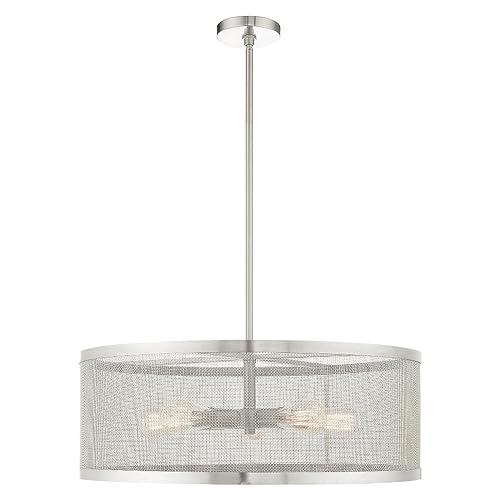 Image of Livex Lighting 5 Light Brushed Nickel Chandelier