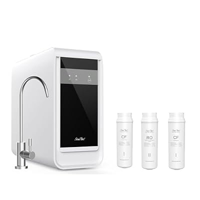 SimPure Upgraded Q3-600Tankless Reverse Osmosis System+ 2 CF Filter + RO Filter