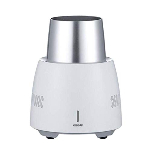 Funthy Enfriador Rápido de Vino, Mini Refrigerador de Botella Eléctrico, Copa De Enfriamiento para Botellas de Vino o champán, Cerveza Helada, Bebidas Portátil para El Hogar, Oficina, Viajes-Blanco