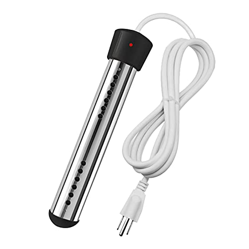 Staright Aquecedor de água de imersão 1500W Aquecedor elétrico portátil de água com proteção de aço