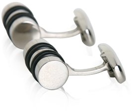 Mancuernillas para hombre titanio ligero con caja regalo miniatura 4