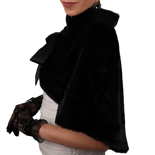 Image of LIMELIA Bride Wedding Faux Fur|Shawl Wrap Stole for Bride, Bridesmaid-Feather Scarf Fur for Evenings, Bridal Wedding Party