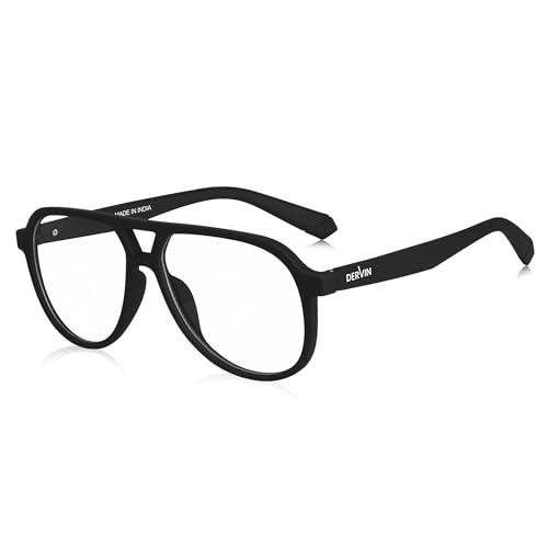 Image of Dervin Blue Light Blocking Eyeglasses for Men & Women | Zero Power, Anti-Glare, Pilot Frame, UV Protection | Blue Cut Glasses for Computer /Tablet /Laptop /Mobile