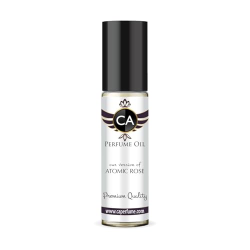 CA Perfume Impression of Atomic Rose Unisex Fragrance Oil Amber Floral Scent Long Lasting Perfumes for Women &amp; Men Travel Size TSA Ready Mini Parfum Body Oil Roll-on 0.33 Fl Oz 10ml