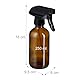 Relaxdays Sprühflasche Glas, 4er Set, 250ml, Nebel & Strahl, Wassersprüher für Haare, Reinigung, Pflanzen, braun/schwarz.