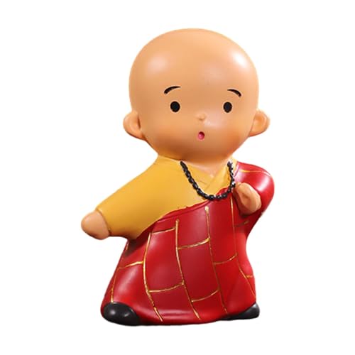 Qianly Statua del piccolo, statuetta ornamentale, regalo, figura del, scrivania, scultura di Buddha in miniatura per caminetto, sala studio di, stile a