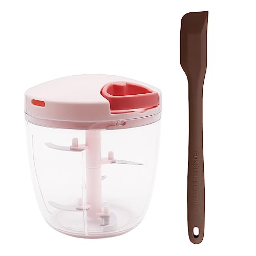 K&A みじん切り器 食洗機対応 ぶんぶんチョッパースーパー5 BBC-24 900ml & ぶんぶんチョッパー専用 ロングスパチュラ 24cm セット