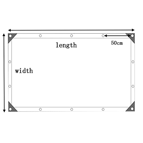 Lona impermeable transparente de 3x1,8 m con ojales para exterior 7