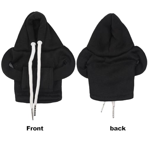 1 Pieza Shift Knob Hoodie,Sudadera Palanca Cambios,Pomo para Palanca de Cambios,Cubierta para Palanca de Cambioscubierta con Capucha,Funda Cubierta Palanca Cambios,Sudadera Marchas Coche-Negro - imagen 3