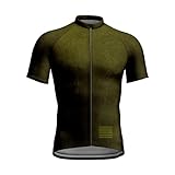 Chickwin Cycling Jerseys for Men Summer Breathable Short Sleeve Men's Mountain Biking Jersey, Comfortable Bike Shirt Jacket Mesh Quick Dry, MTB Road Cycle Bicycle T-Shirt Top Military Green