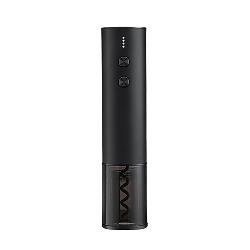 Kit de sacacorchos eléctrico para vino, sacacorchos automático recargable, cortador de papel de aluminio incluido, con cable de carga USB, adecuado para kits de regalo para amantes del vino (negro)