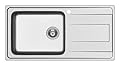 SCHOCK | Lavello Cucina Wave D100 1 Vasca Large con Gocciolatoio, Vasca Sinistra, Lavello in Acciaio Inox con Guarnizione Preinstallata, 1000X500mm