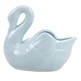 Utilisation polyvalente : idéal pour planter une variété de petites plantes, y compris des plantes succulentes et des bonsaïs, ce pot est polyvalent et fonctionnel, jardinière en céramique cygne, pot de fleurs succulentes