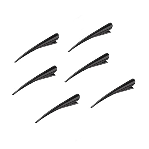 YiXuTag 6pcs Entenschnabel Haarspangen - Metall-Haarklammern für Styling Abteilklammern Friseur Haarspangen Rutschfeste Krokodil Haarnadel Mit Zähnen
