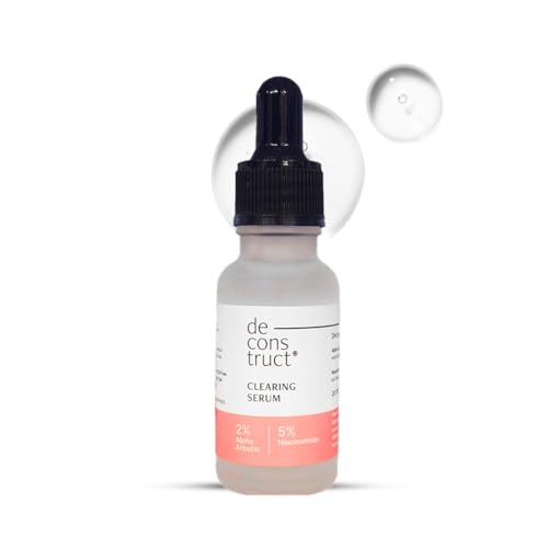 Image of Deconstruct 5% Niacinamide Serum + 2% Alpha Arbutin Clearing Serum| Clinically Tested| Reduces Dark Spots, Pigmentation, Acne Marks & Tanning |4-in-1 Multi-Benefit |Non-Irritating | 20ml