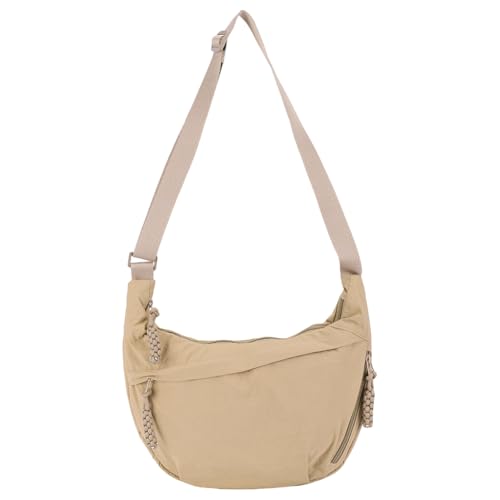 Nylon Crescent Bag Crossbody Bags for Women Trendy Crescent Crossbody Purse with Zipper Casual Sling Tote - Main Image