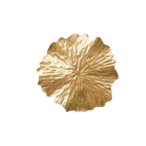 Feuille de lotus murale dorée en fer forgé pour sublimer l'ambiance de votre maison