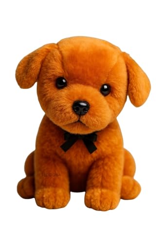 Image of Sitting Dog Soft Toy for Girls Boys Kids,Brown,Dog Animal Plush Stuffed Baby Teddy Gift Birthday, 23cm