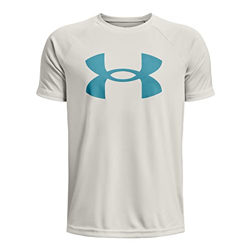 Under Armour Boys Tech Big Logo Short Sleeve T-Shirt Junior Grey 7-8 Years