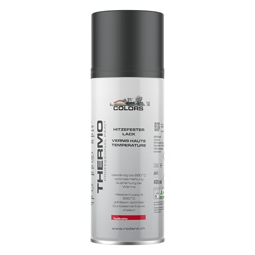 COLORS Hitzefest Sprühlack - 400ml Hochtemperatur Spraydose - Hitzebeständig bis 650°C - Hitzeresistenter Lack ideal für Kfz, Grills, Kamin - Schwarz matt COLORS Hitzefest Sprühlack - 400ml Hochtemperatur Spraydose - Hitzebeständig bis 650°C - Hitzeresistenter Lack ideal für Kfz, Grills, Kamin - Schwarz matt