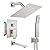 gotonovo Shower System with Tub Spout Wall Mounted Rain Shower Head and Handle Combo Shower Faucet Set with Valve, 8 Inch, Brushed Nickel