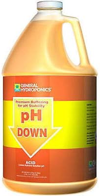 General Hydroponics pH Down 1 Gallon 128oz - Water Level Adjuster Buffer