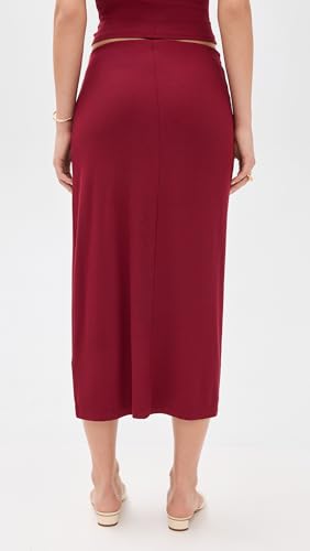 Stateside Women's 2x1 Fine Rib Twist Waist Tulip Skirt3