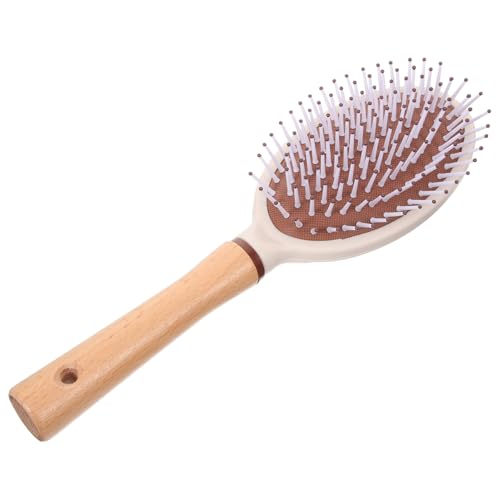 Beaupretty Brosse Démêlante Bois avec Poils Massage Peigne Raquette et Durable Soin et Coiffage pour Cheveux Bouclés et Raides Usage Humide ou Sec