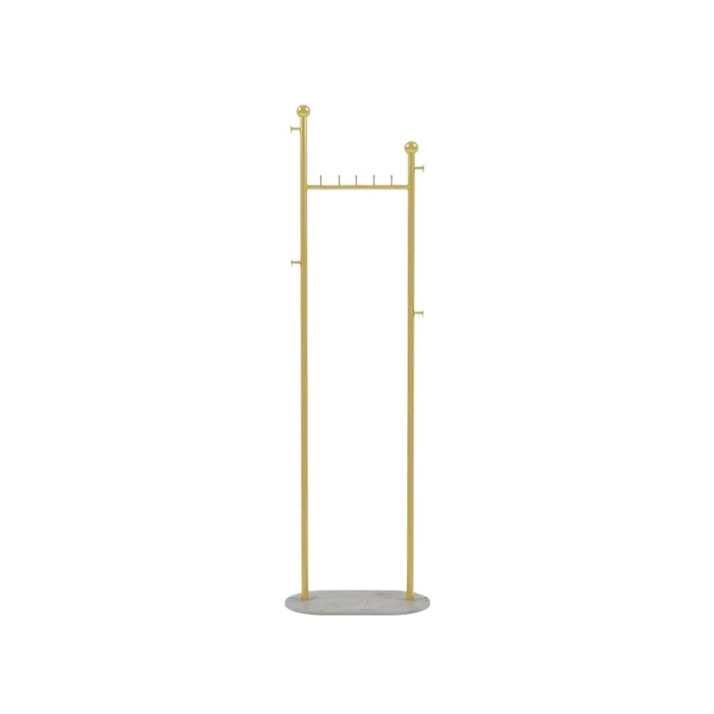 DFHS46JK Hat Rack Wrought Iron Floor Coat Racks Household Bedroom Vertical Clothing Rack For Coats, Hats, Scarves And Handbags for Office(Gold)