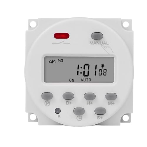 Programmateur de relais de temps 110V, interrupteur 7 jours contre pannes de courant