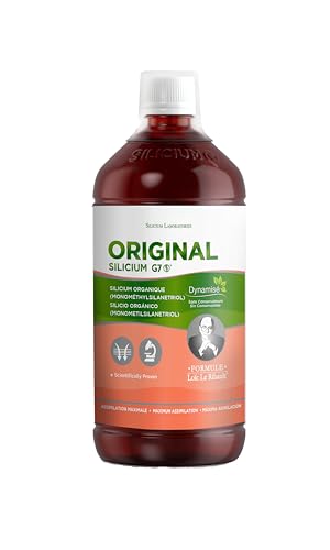 G7 Original. Fórmula Mejorada. Suplemento De Silicio Líquido Vegano Que Favorece La Producción De Colágeno. Refuerza Huesos Y Articulaciones Y Aumenta Elasticidad De La Piel. 1 Litro.