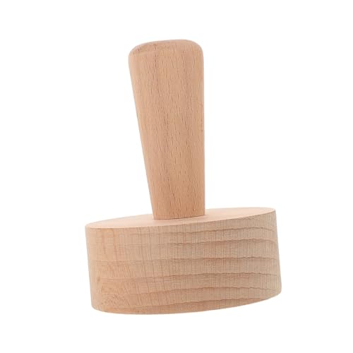 Ciieeo Prensa de tartas de huevo de madera con base extraíble, antiadherente, para moldes de tartas francesas, herramienta de hornear de madera de haya para uso doméstico y profesional, desmoldado sin