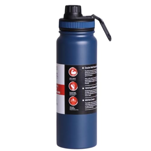 Garrafa de Água Térmica Inox 800ml Esportiva com Alça Parede Dupla Isolada a Vácuo Antivaz... Garrafa de Água Térmica Inox 800ml Esportiva com Alça Parede Dupla Isolada a Vácuo Antivaz...