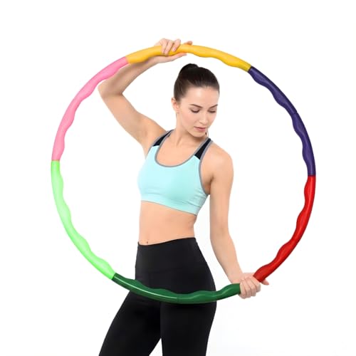 Image of Hula Hoop, Exercise Ring for Fitness for Boys, Girls, Kids and Adults (Multicolor), Hoola Hoop, Adjustable Design, use for Lose Weight, Fat Burning Healthy.