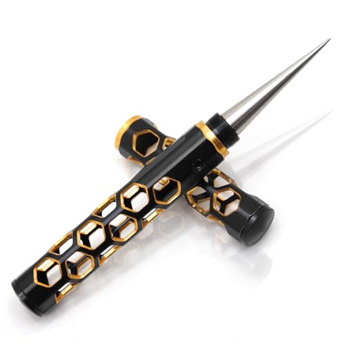 Chanmoo RC Aluminum Alloy Expanding Hole Puncher Opener Reamer Tools Gold-Black with Protective Sleeve 0-14mm for RC Crawler Truck Off Road Car Traxxas Axial HSP Arrma Tamiya Boat Drone Body Shell