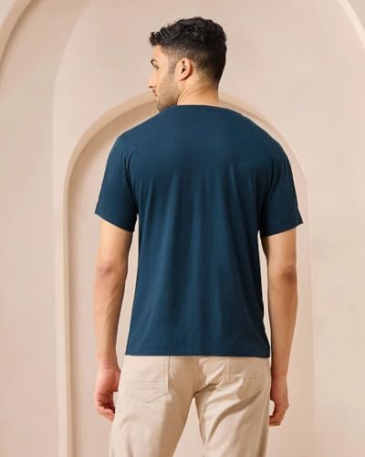 Image of Wellbi Bamboo Men's Tshirt - Ultra-Soft, Breathable & Sustainable | Premium Cotton Blend for Supreme Comfort | Stylish & Eco-Friendly T-Shirt for Men | Tshirt Men Cotton