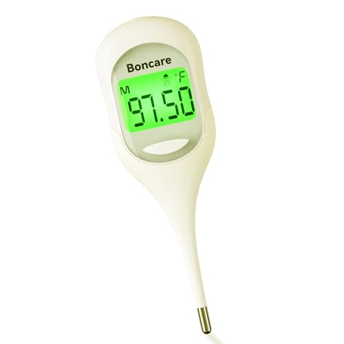 Image of Boncare 9 Seconds Thermometer for Adults - Digital Oral Thermometer for Fever(Raw White)