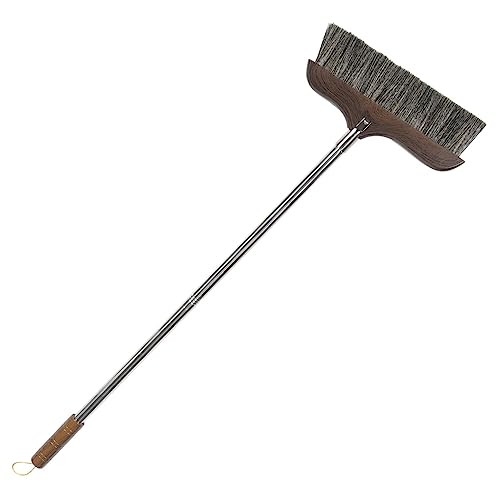 FRCOLOR 長柄ほうき 家用 床掃除用 押しほうき 高密ブラシ 耐久性製 屋内 屋外対応 キッチン 浴室 ガレージ 掃除用ブラシ 壁掛け可
