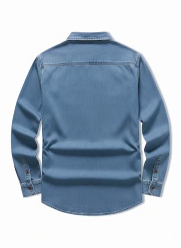 Image of Lymio Shirt for Men | Cotton Denim Shirt for Men | Regular Fit Stylish Long Sleeve Shirts (LMS-44-45)