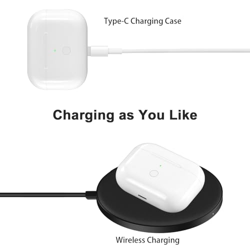 Image of Wireless Charging Case Replacement Compatible with AirPod Pro 3rd Generation,Air Pod Pro 3 Charger Case with Bluetooth Pairing Function, with USB-C Charging