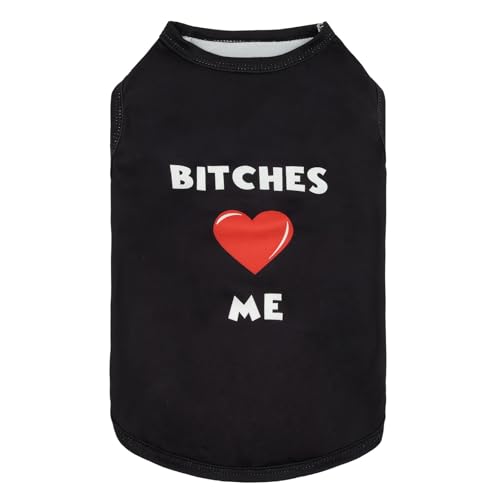 CuteBone Soft Dog Shirt Bitches Me Lightweight Small Puppy T-Shirts Pet Clothes Breathable Tee Vest Stretchy Outfit Cat Apparel
