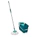 Leifheit Set Clean Twist Mop Serpillière, seau et balai-essoreur simples à utiliser, balais serpillère avec mécanisme d'essorage intégré