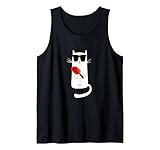 Funny Cat Wearing Sunglasses Playing Ping Pong Tank Top