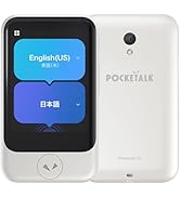 【美品】POCKETALK S レッド　液晶フィルム、背面カバー付き POCKETALK S AI翻訳機 70言語対応 ホワイト PTSWW
